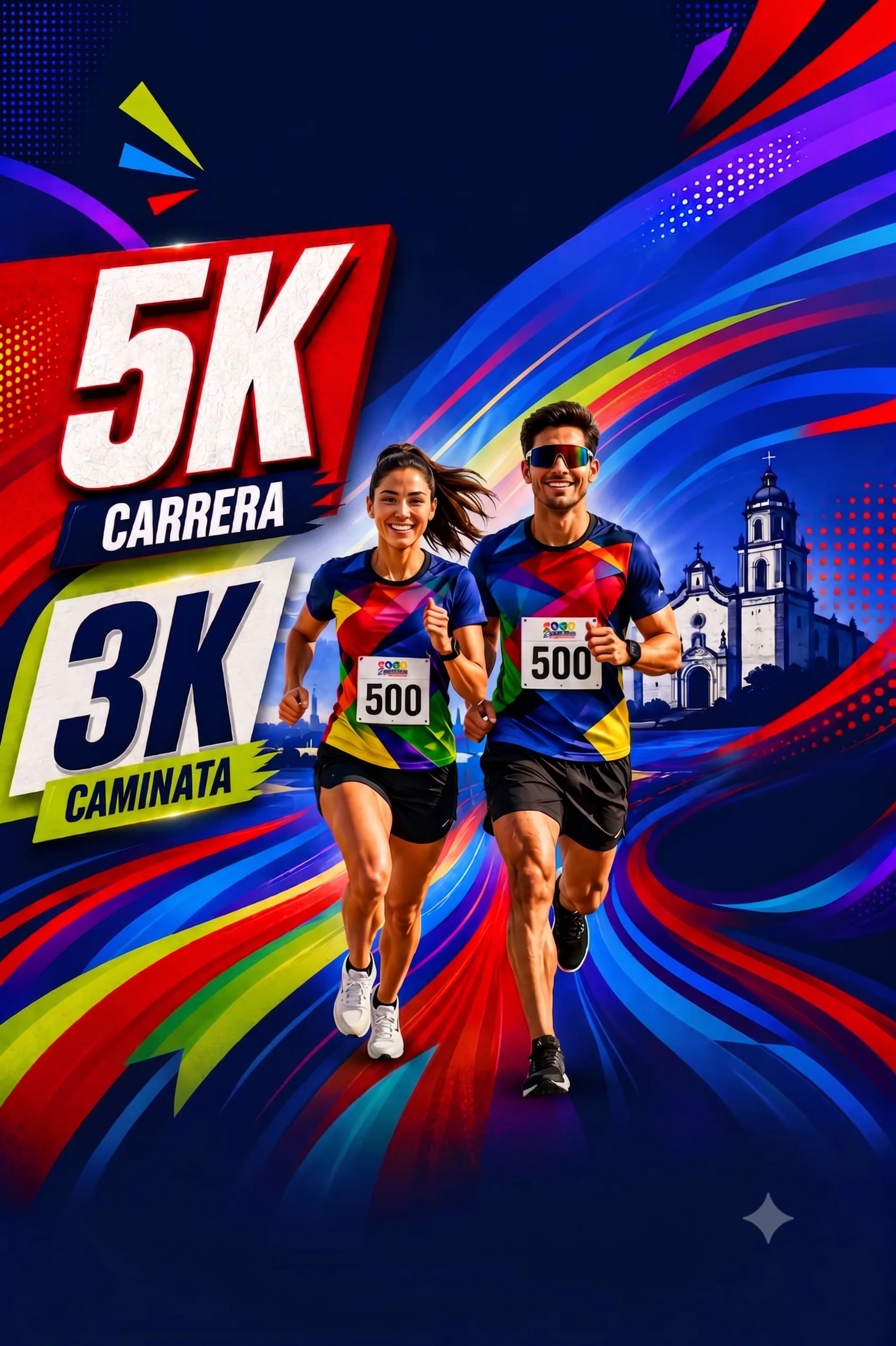 Corredores 500 años, carrera 5k y caminata 3k